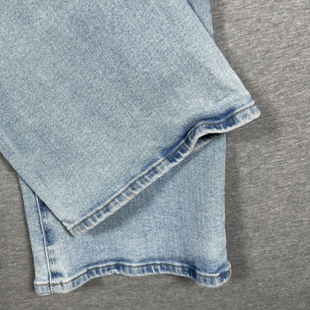 Good American Jeans Womens 12/31 Blue Flared Mid Rise Light Wash Denim - Picture 10 of 11